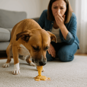 Chien qui vomit : signes d’alerte, gestes d’urgence et téléconsultation vétérinaire